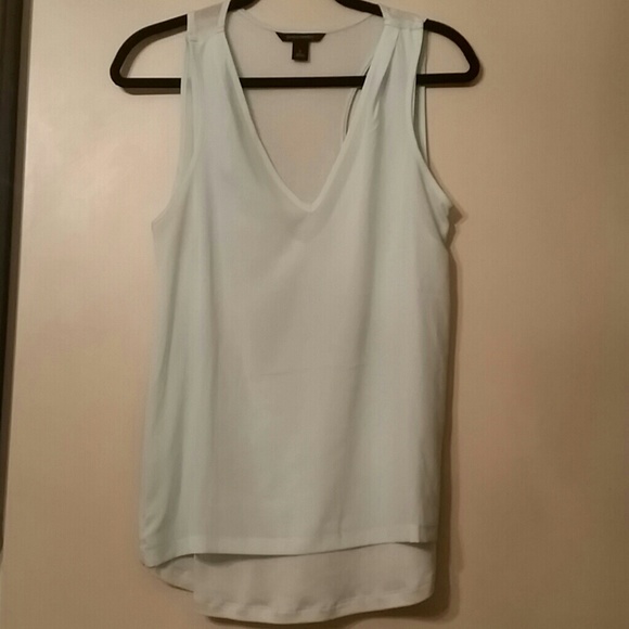 Mint color v - neck draped racer back tank
