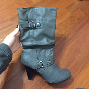 Gray boots