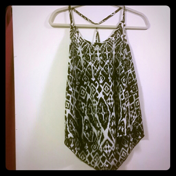 No Boundaries Black and white tank top.