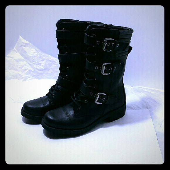 mossimo black combat boots