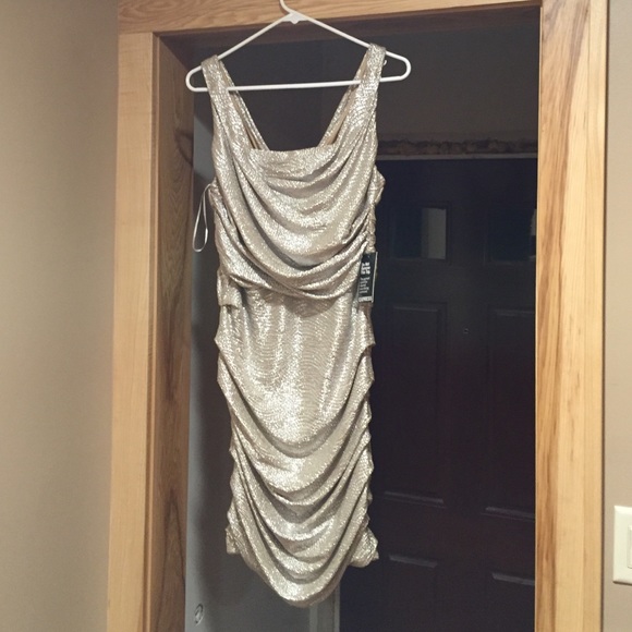 Silver party dress, never worn with tags.