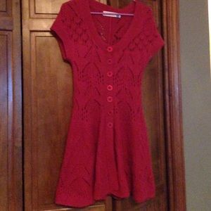 Sparrow cute long red cardigan