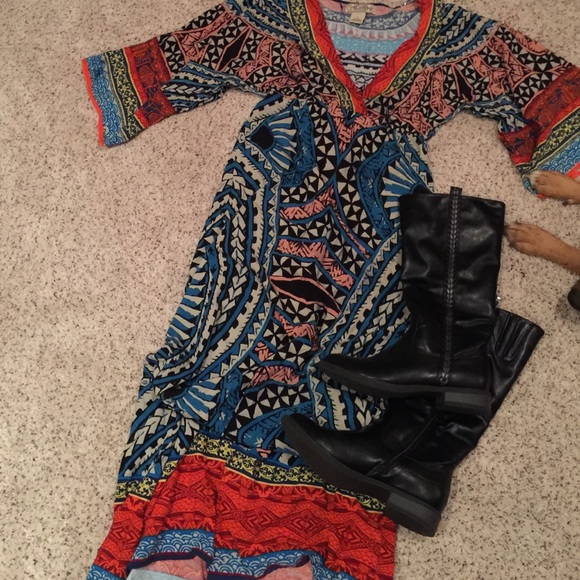 🍄 Bohemian Print Maxi Dress 🍄