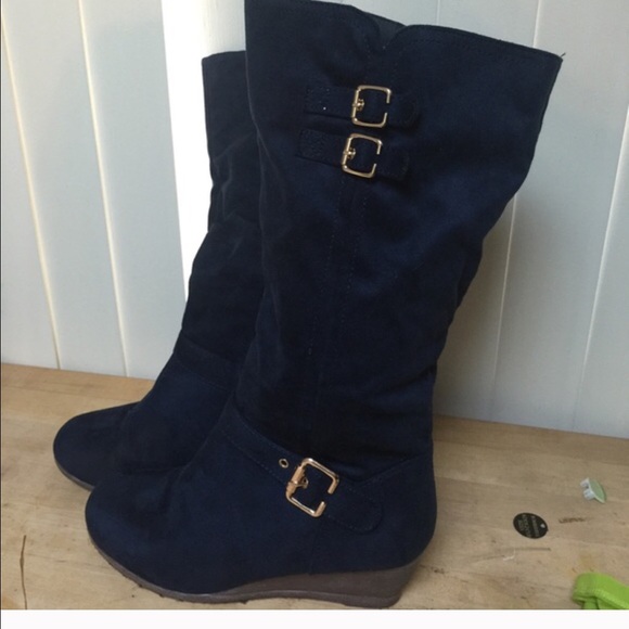 Blue boots! Like new
