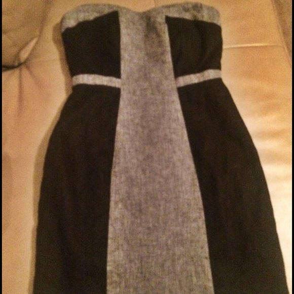 Black and Gray strapless BCBG dress - Picture 1 of 2