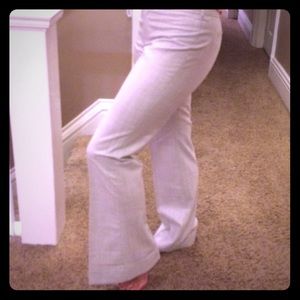 Limited white slacks w/flecks of silver