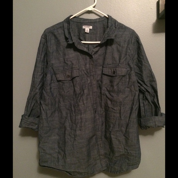 Dark chambray top