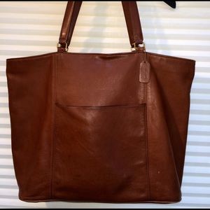 Vintage Coach Leather Tote Bag