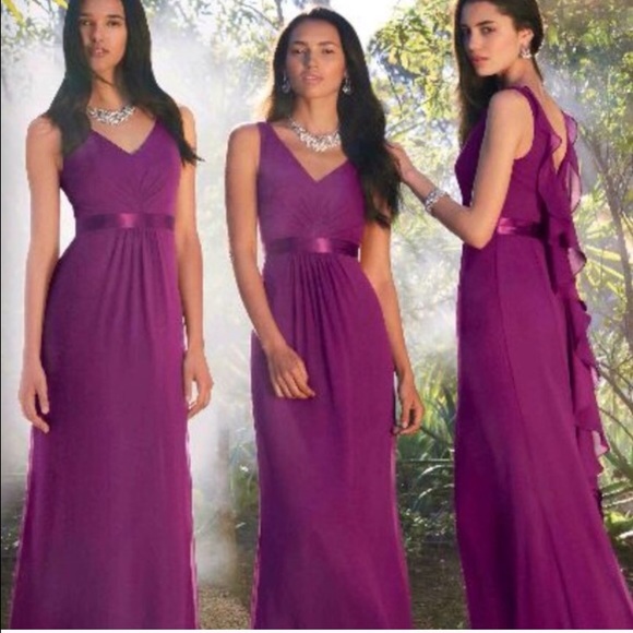 Plum bridesmaid gown