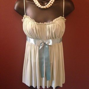 Mint Green Sheer Corset Top