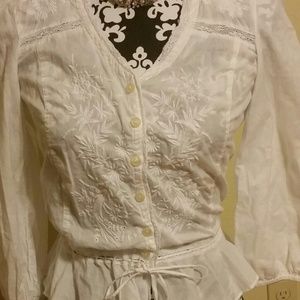 Ralph Lauren White peasant top