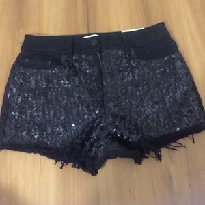 Victoria's Secret Black Sequin Shorts