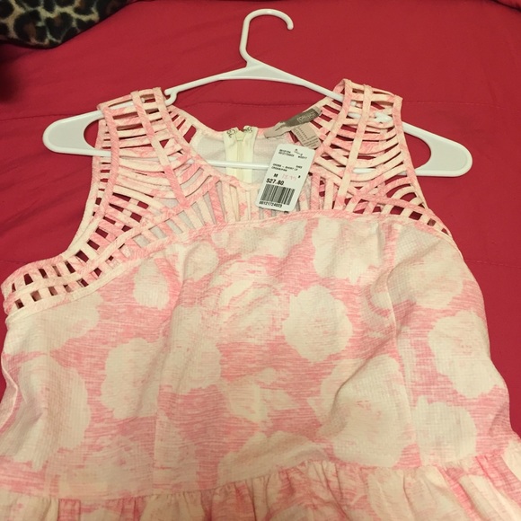 Pink and white dress