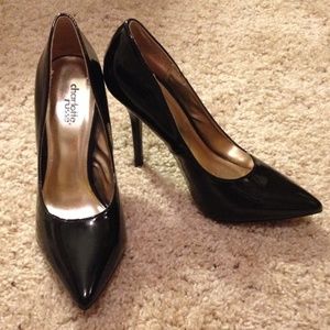 Black Patent Pointed Toe Heels