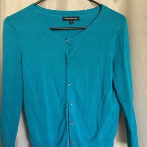 Teal blue cardigan