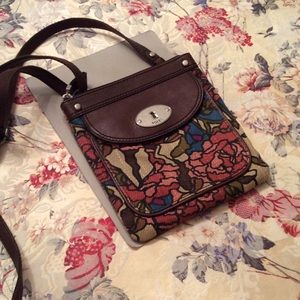Fossil Floral Crossbody