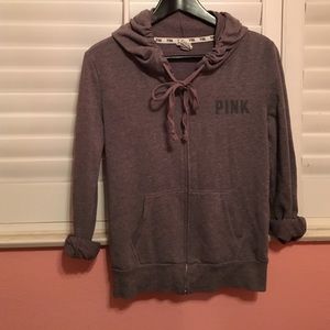 PINK Grey Zip Up Jacket