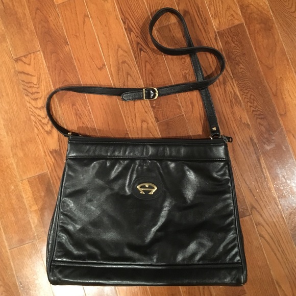 Vintage Etienne Aigner Black Shoulder Bag