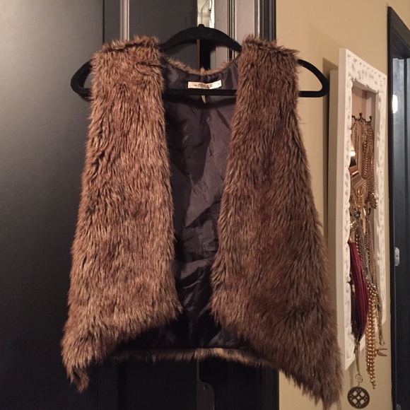 Faux fur vest
