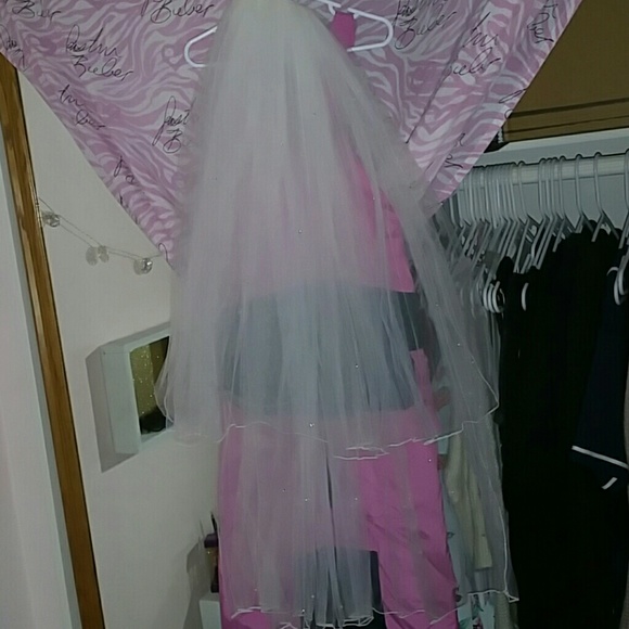 Two Tier Veil with Rhinestones all over
