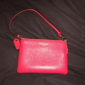 Red Coach Wristlet