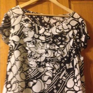 Black and white blouse