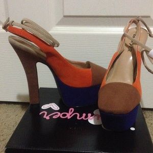 Color Block Velvet Platforms