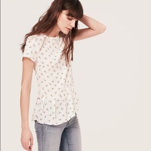 The Loft Floral peplum top