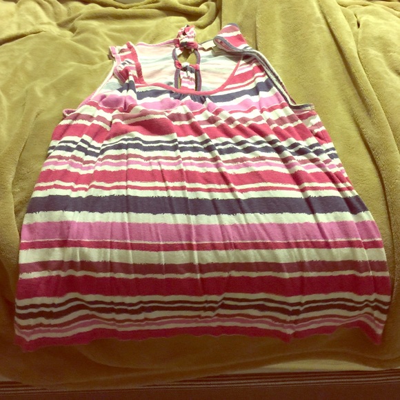 Pink & Navy striped tank
