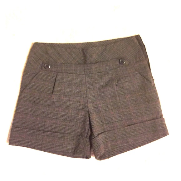 Plaid High Waist Shorts