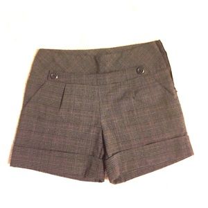 Plaid High Waist Shorts