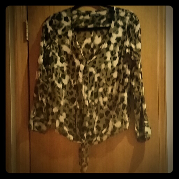 Madewell Leopard Print Tie Bottom Top