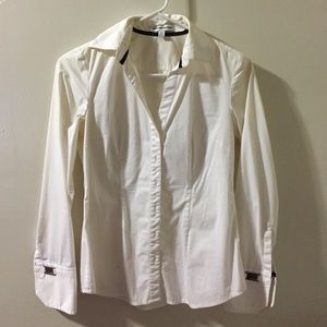 Express white button up shirt.