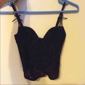 Black lace corset