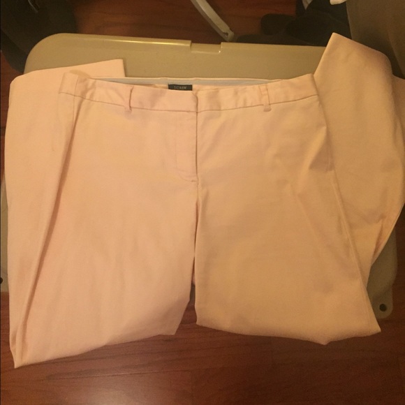 JCREW peach cotton Capri pants