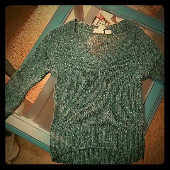 Sparkly teal/ green  Sweater