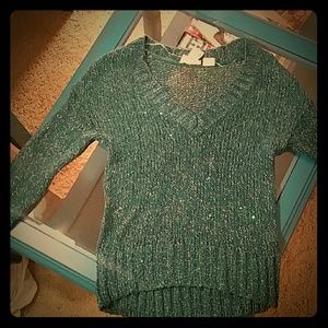 Sparkly teal/ green Sweater