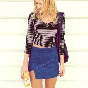 Brandy Melville denim wrap skirt