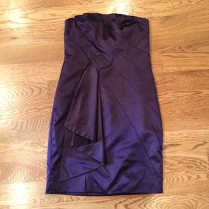 Purple strapless dress from The Limited