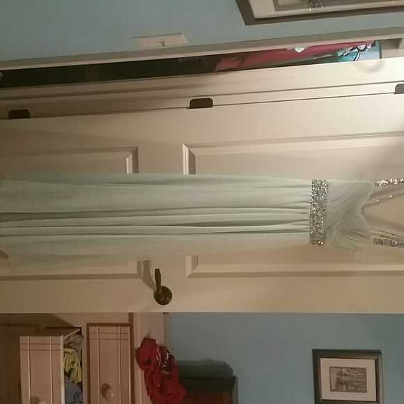 Mint green prom dress