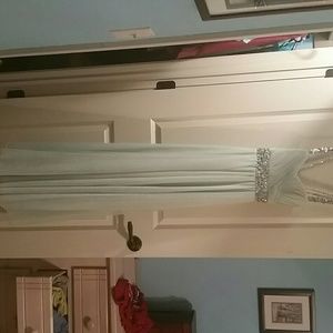 Mint green prom dress