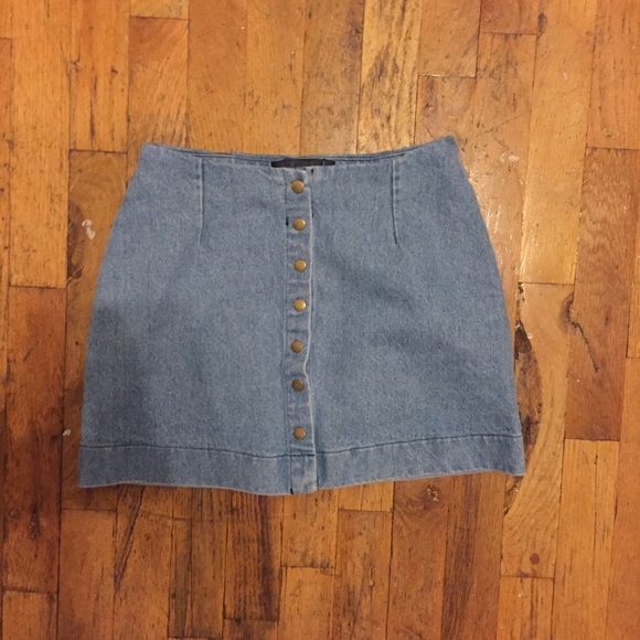 Reformation jean skirt