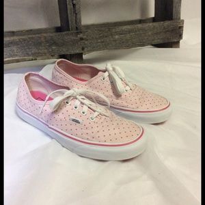 Pink polka dot vans classics