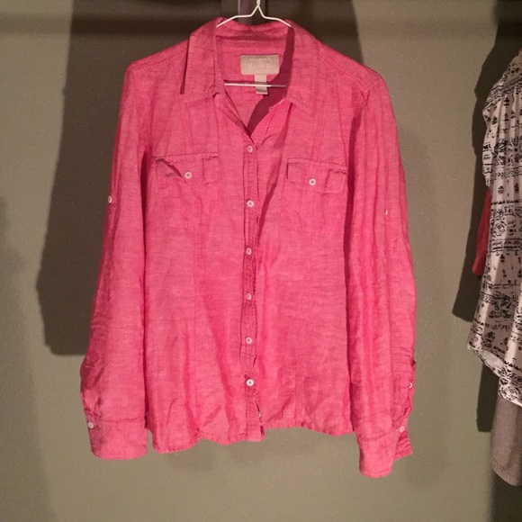 Banana Republic Hot Pink Blouse