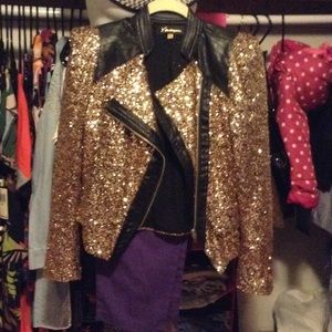 Vintage inspired Gold sequence jacket