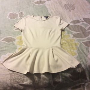 Cream peplum top