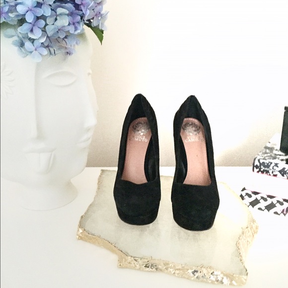 Vince Camuto Black Suede Heels
