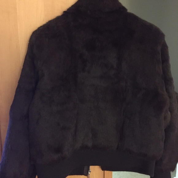 Brown Rabbit Fur Coat - Picture 3 of 4