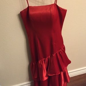 Red formal dress