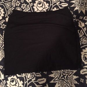 Black mini skirt